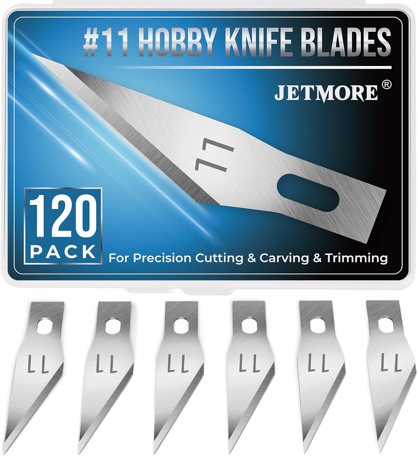 60 Pack Exacto Knife Blades 11, Craft Knife Blades Replacement, Exacto Blade 11, Hobby Knife Blade Refills for Art, Craft, Scrapbooking, Cutting, Carving