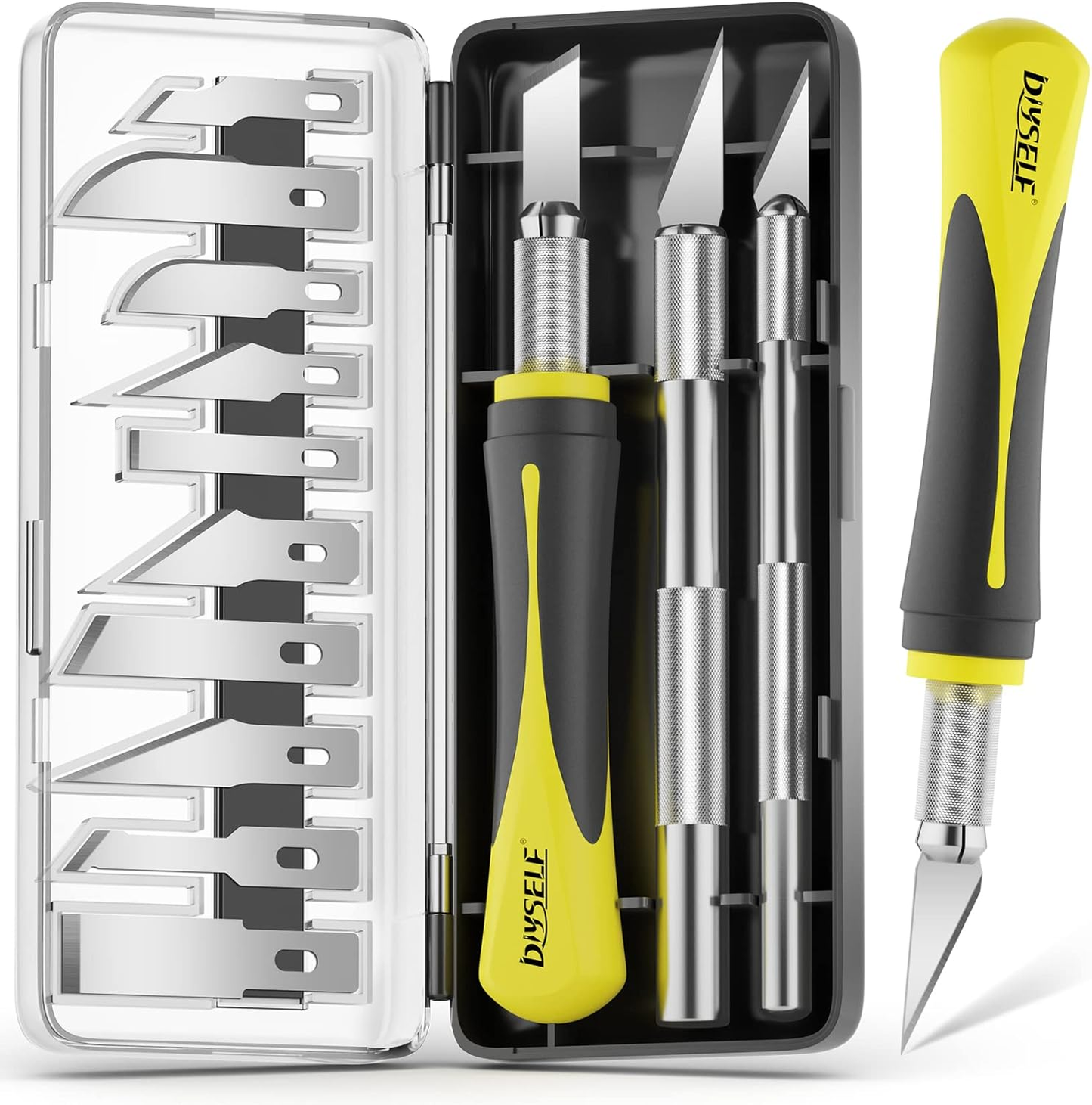 16-Piece Exacto Knife Set, Craft Knife & Hobby Knife Kit, Precision Knife with Magnetic Storage Case