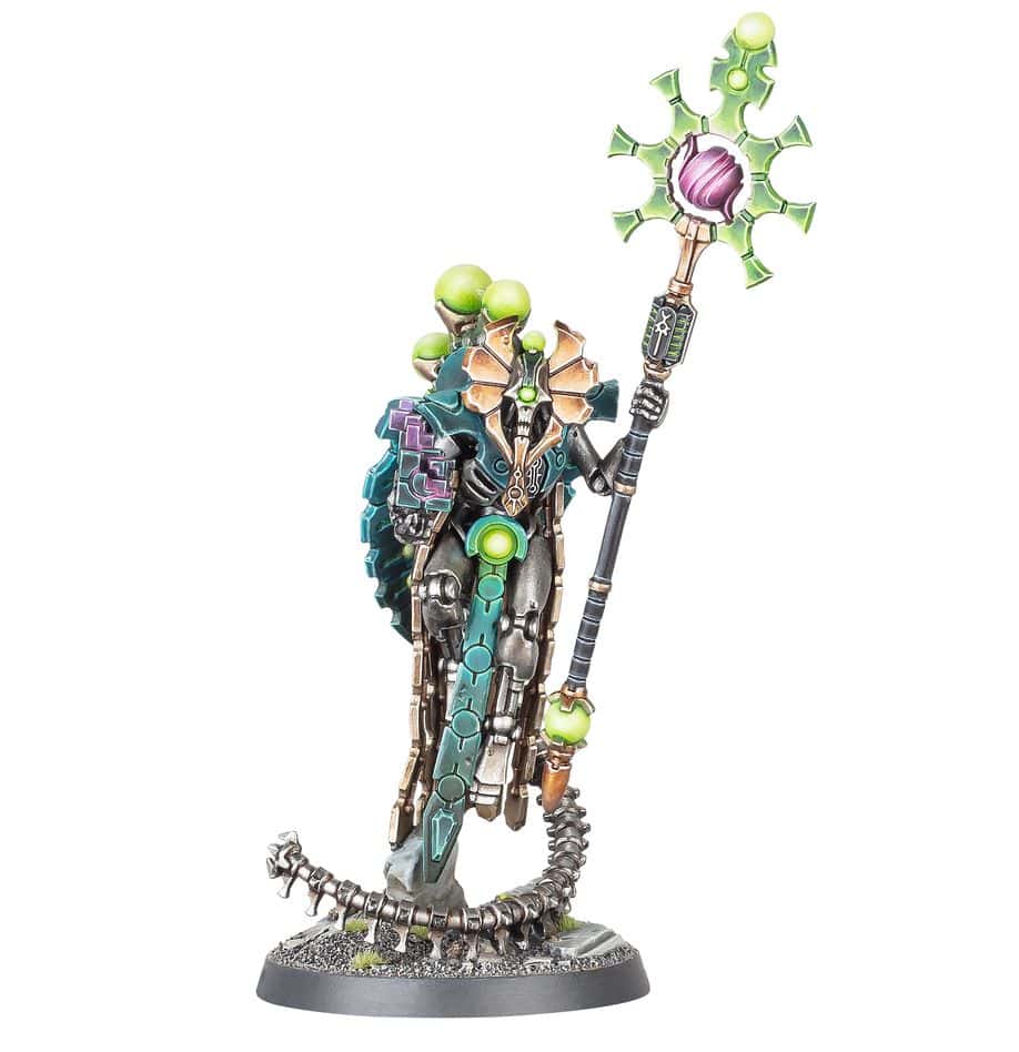 Necrons: Orikan the Diviner (2023) assembled and painted example