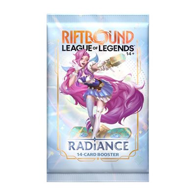 Riftbound Radiance English 14-card booster pack with Seraphine artwork