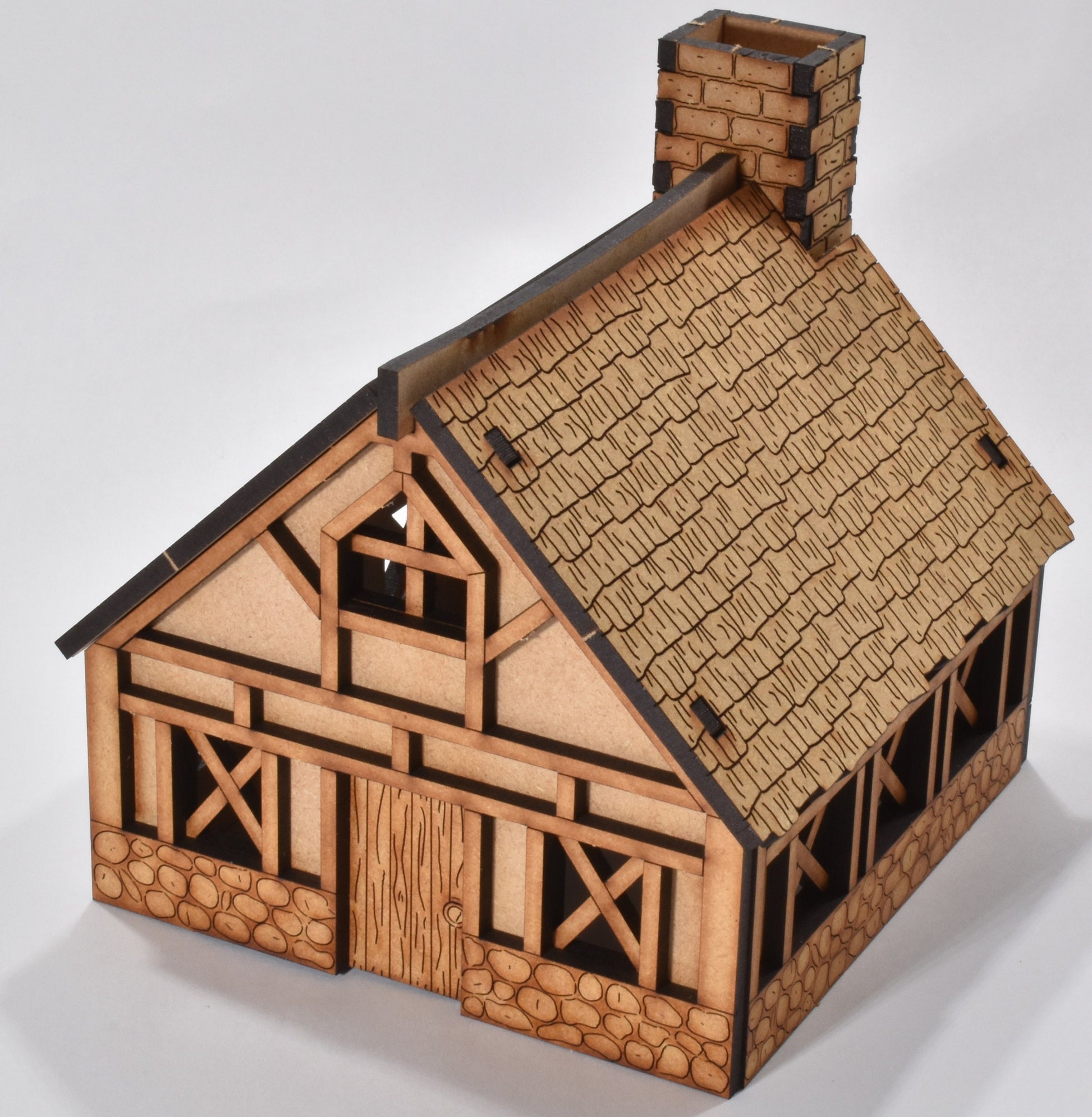 Medieval Village - Single-Story House - MDF Laser Cut 28mm Kits - CreatorpultGames - Role Playing Accessories