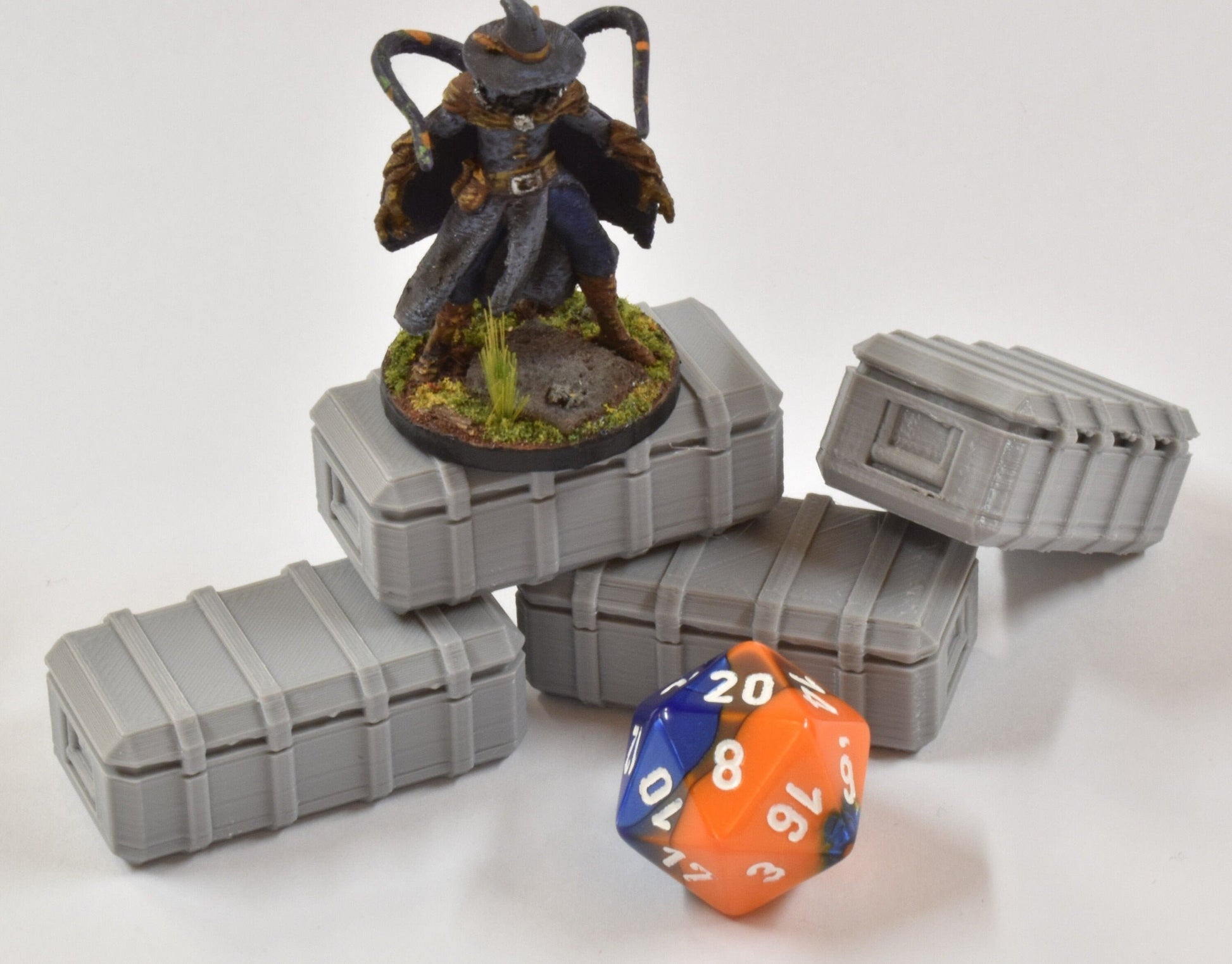 Storage Crates - Sci-fi/Modern - 4pk - Large | RPG | 3D printed | 28mm | 32mm | Terrain Scatter - CreatorpultGames - Role Playing Miniatures