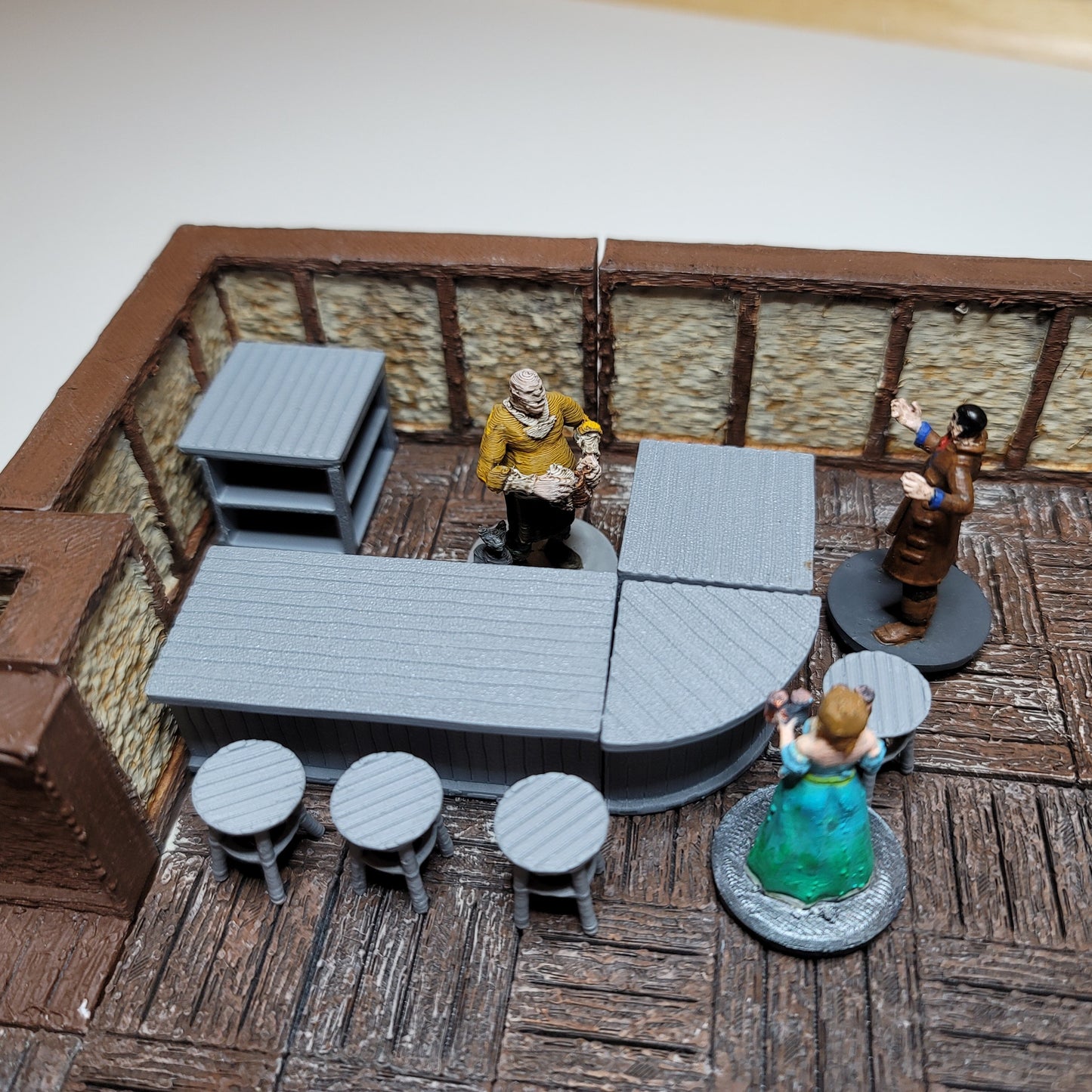 NEW in 2023! 8 Piece Tavern Bar Set | Dungeons and Dragons | 3D printed | 28mm | 32mm | Terrain Scatter | RPG Accessories