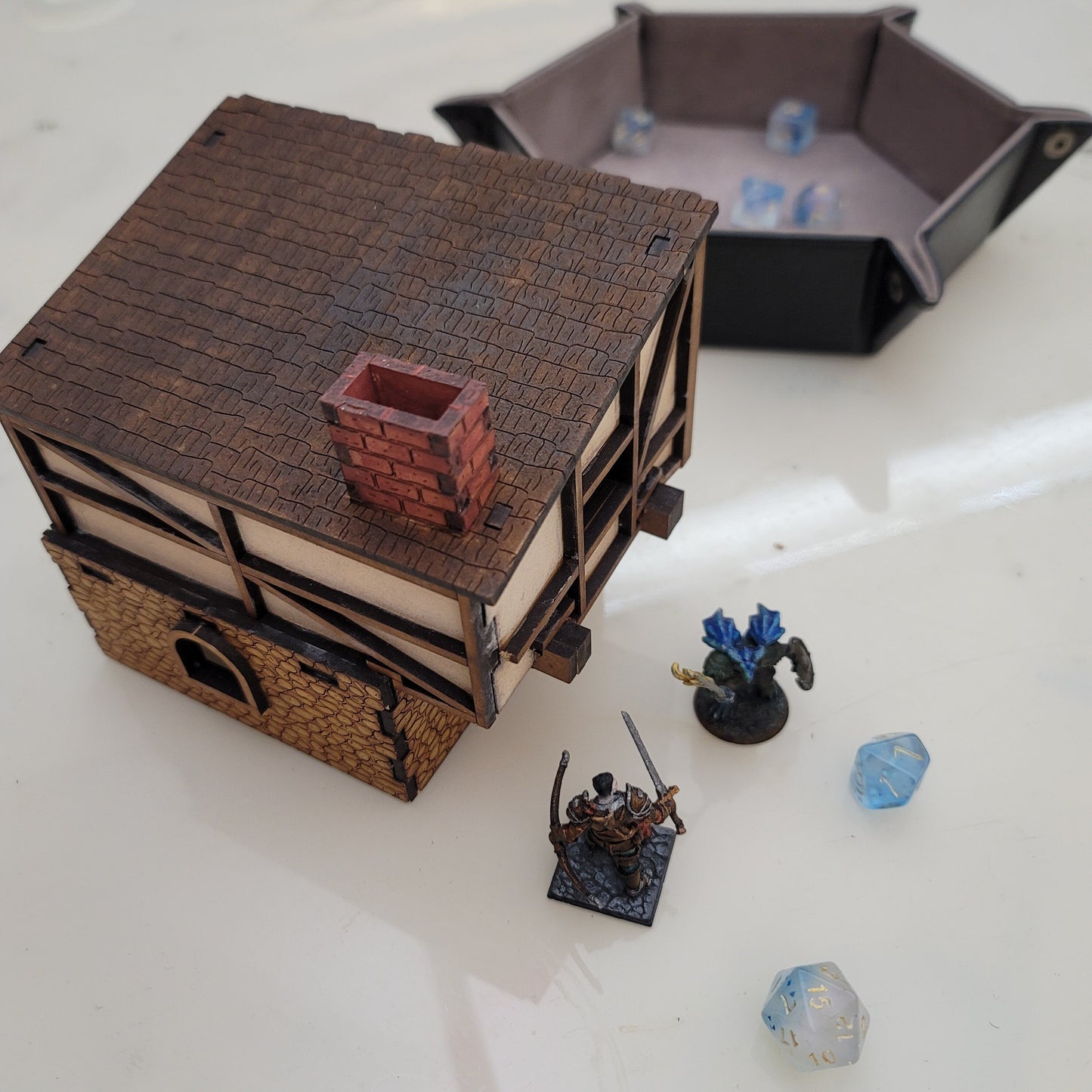 Medieval Village - Small Two-Story House - MDF Laser Cut 28mm Kits - CreatorpultGames - Holiday MDF Kits