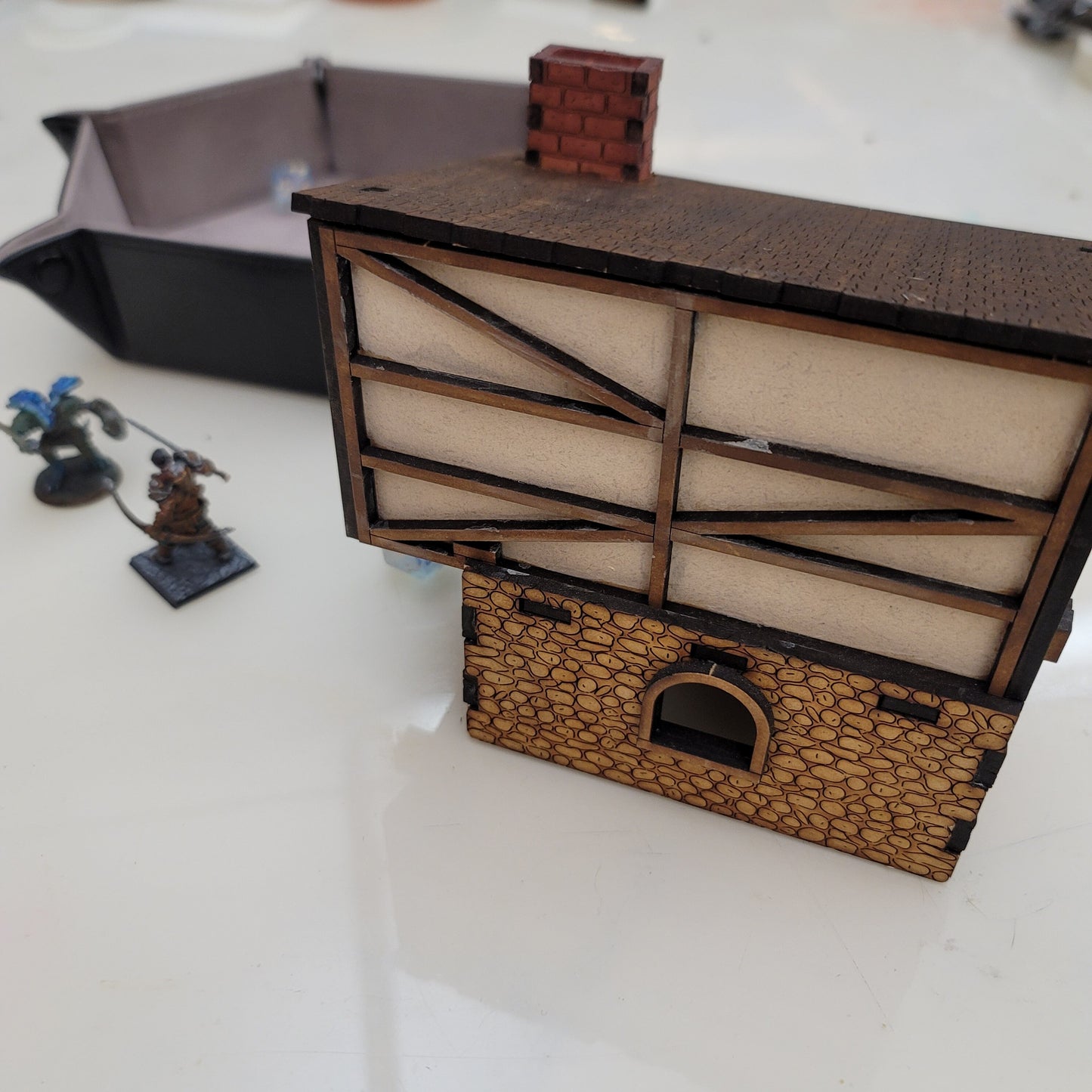 Medieval Village - Small Two-Story House - MDF Laser Cut 28mm Kits - CreatorpultGames - Holiday MDF Kits